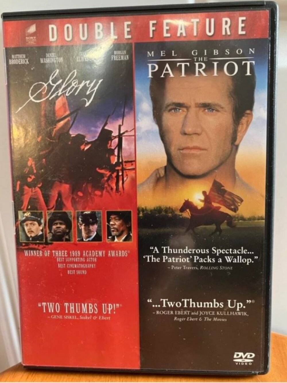 Glory and The Patriot double feature DVD Movies